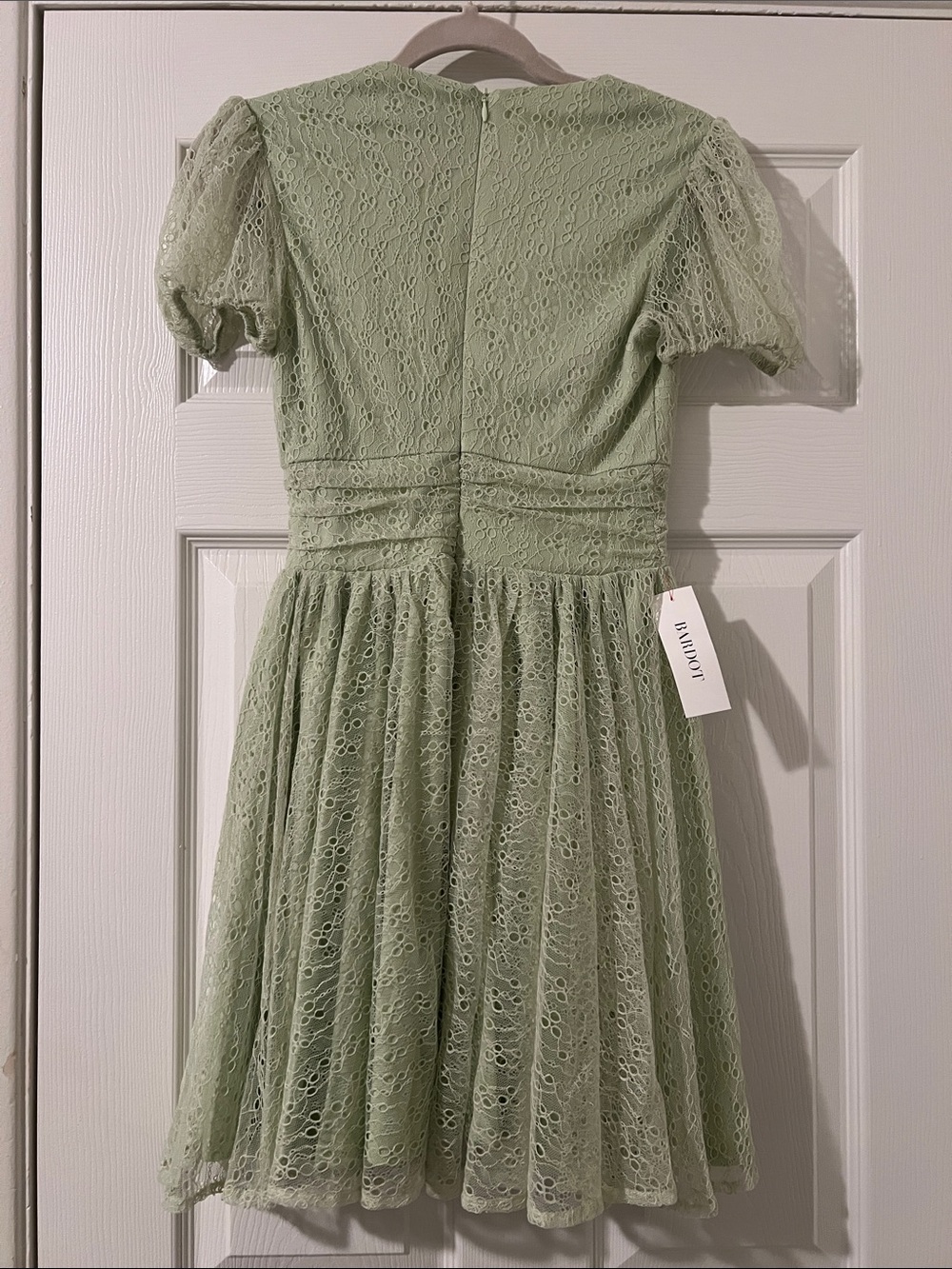 Bardot Bonnie Lace Mini Dress Pistachio Green - US Size XXS / 2 - NWT - Picture 5 of 7